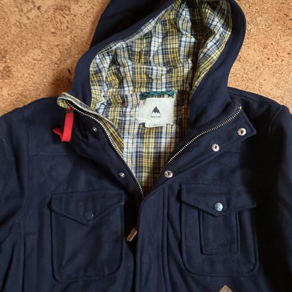 Men’s size large button wool coat - Picture 2 of 8